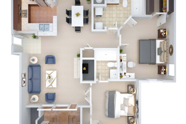 3D Floor Plan Renderings for Real Estate Marketing